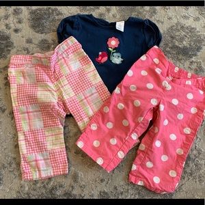 Gymboree Birdie Cutie Capri set